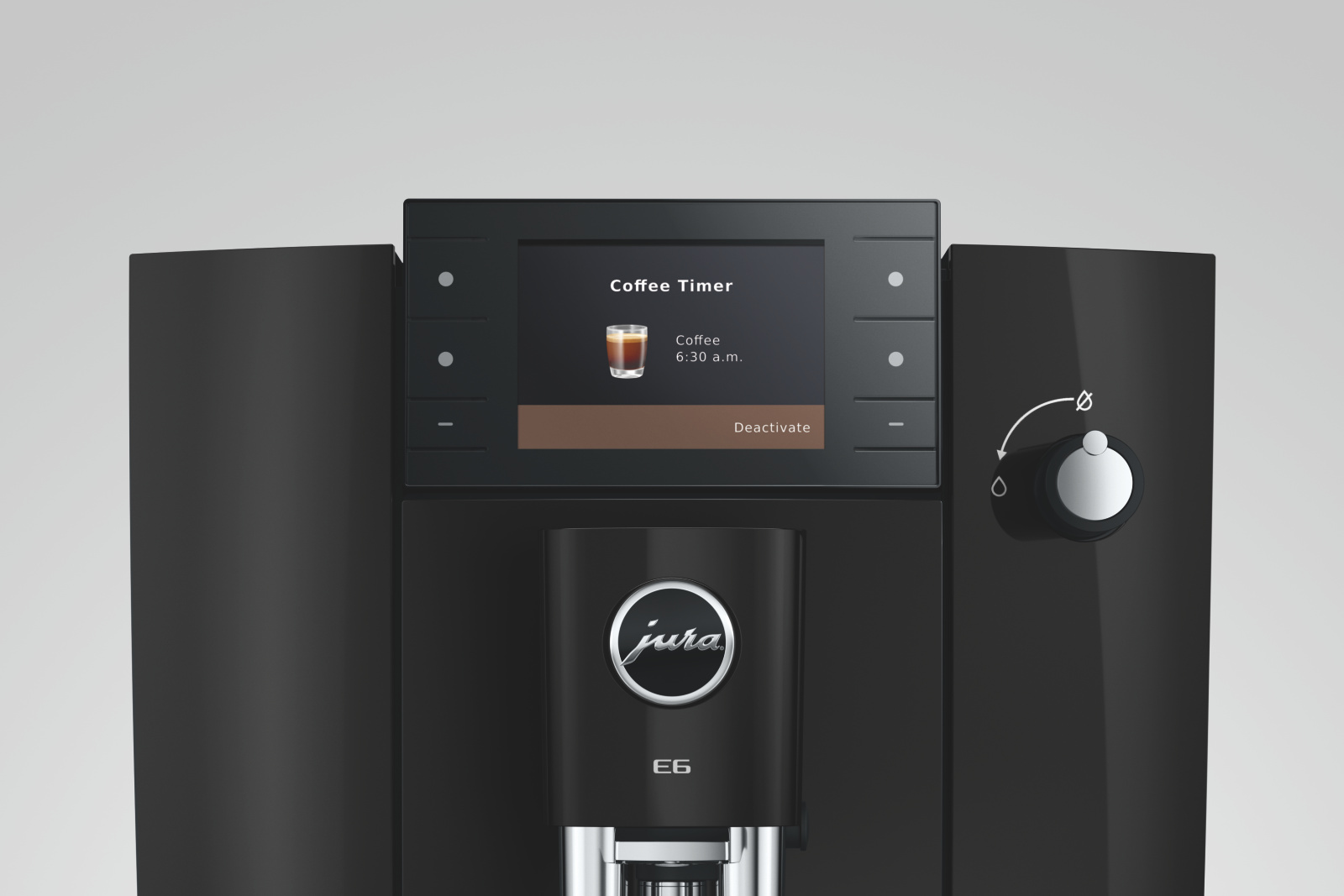 Funkcja Coffee Timer w E6 ED Piano Black